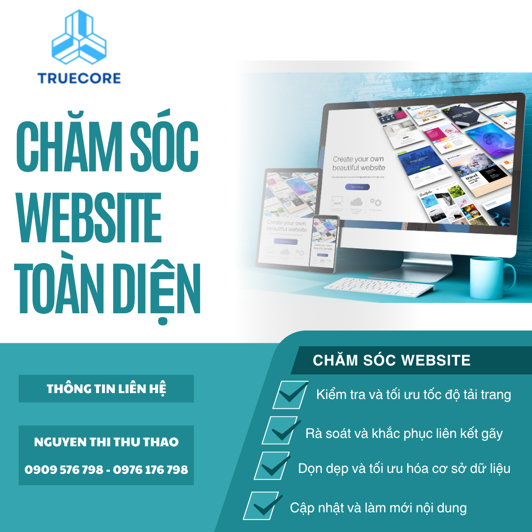dịch vụ chăm sóc website chuyên nghiệp, toàn diện