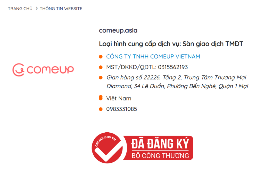 kiểm tra trực tiếp thông qua biểu tượng trên website