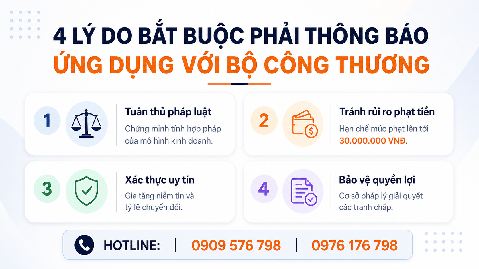 tại sao phải thực hiện thủ tục thông báo ứng dụng với bộ công thương