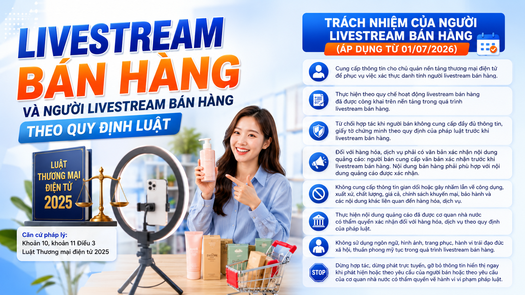 Định nghĩa livestream bán hàng và người livestream bán hàng theo quy định luật