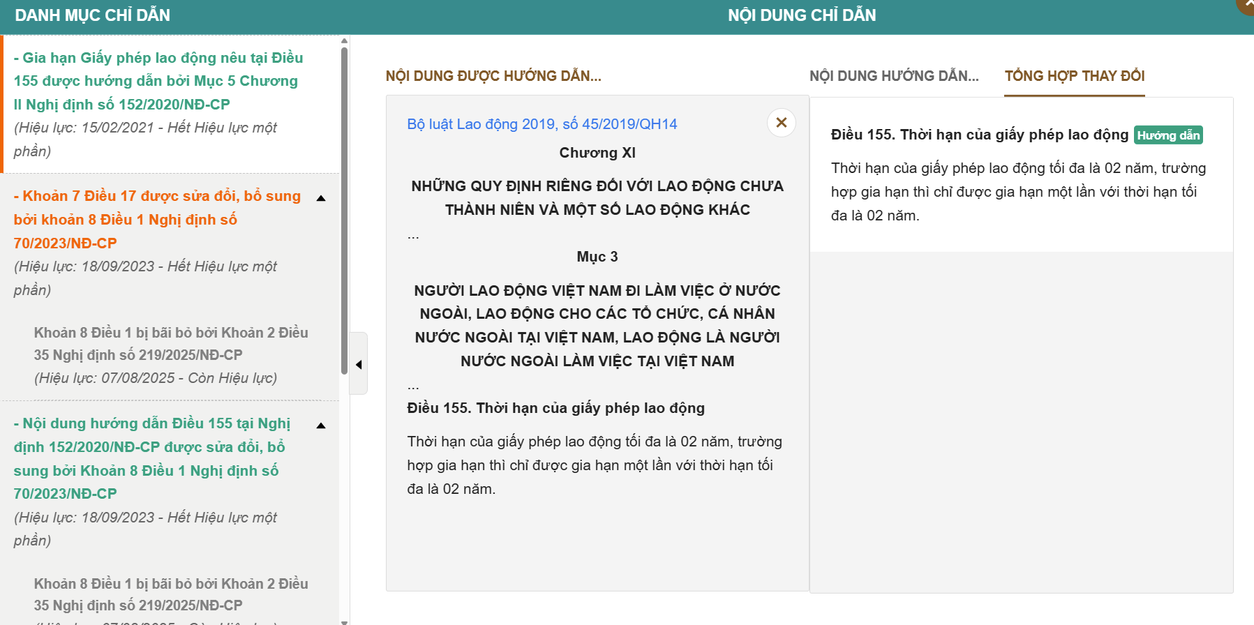 thời hạn của giấy phép lao động